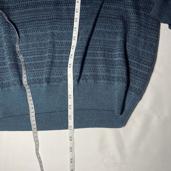 Cutter & Buck Men 2XB Merino Wool Blend Henley Sweater Blue Outdoor Golf Holiday - Picture 7 of 7